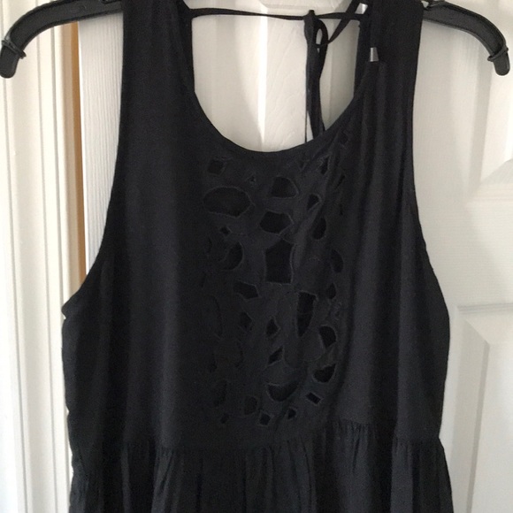 SOLD LOVERS + FRIENDS BABYDOLL BLACK DRESS S - Picture 7 of 8